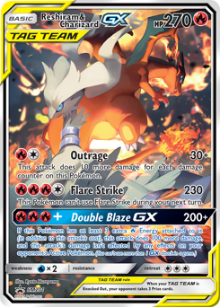Reshiram & Charizard-GX #SM201 SM Black Star Promos