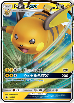 Raichu-GX #SM213 SM Black Star Promos
