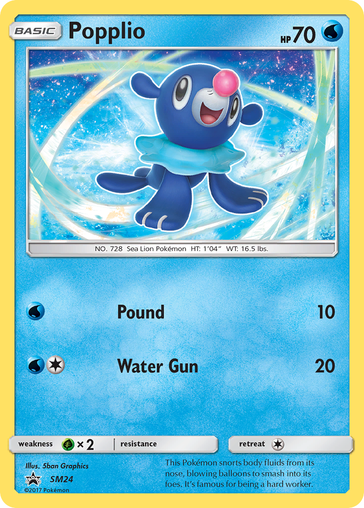 Popplio #SM24 SM Black Star Promos