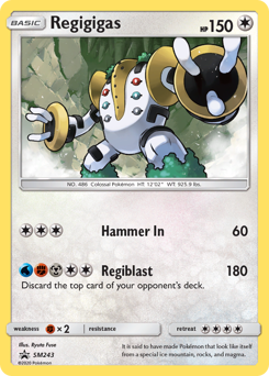 Regigigas #SM243 SM Black Star Promos