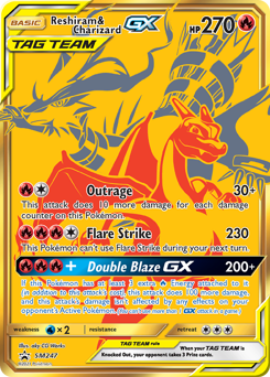 Reshiram & Charizard-GX #SM247 SM Black Star Promos
