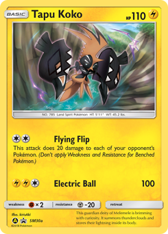 Tapu Koko #SM30A SM Black Star Promos
