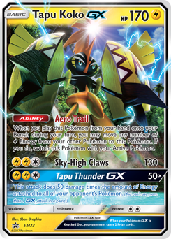 Tapu Koko-GX #SM33 SM Black Star Promos
