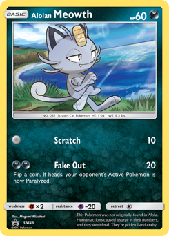 Alolan Meowth #SM43 SM Black Star Promos