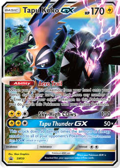 Tapu Koko-GX #SM50 SM Black Star Promos