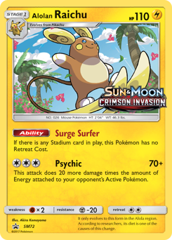 Alolan Raichu #SM72 SM Black Star Promos