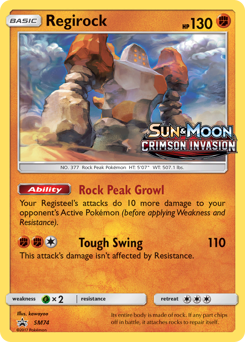 Regirock #SM74 SM Black Star Promos