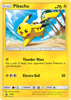 Pikachu #SM81 SM Black Star Promos