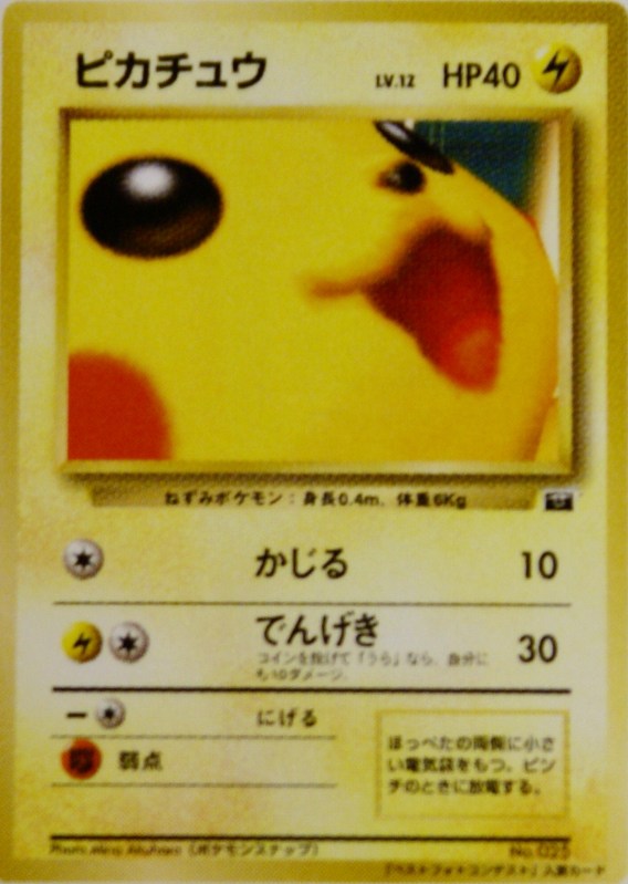 Pikachu (Snap Best Photo Contest) Trophy & Prize Cards (Japanese) #