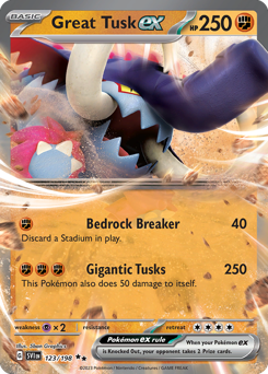 Great Tusk ex #123 Scarlet & Violet