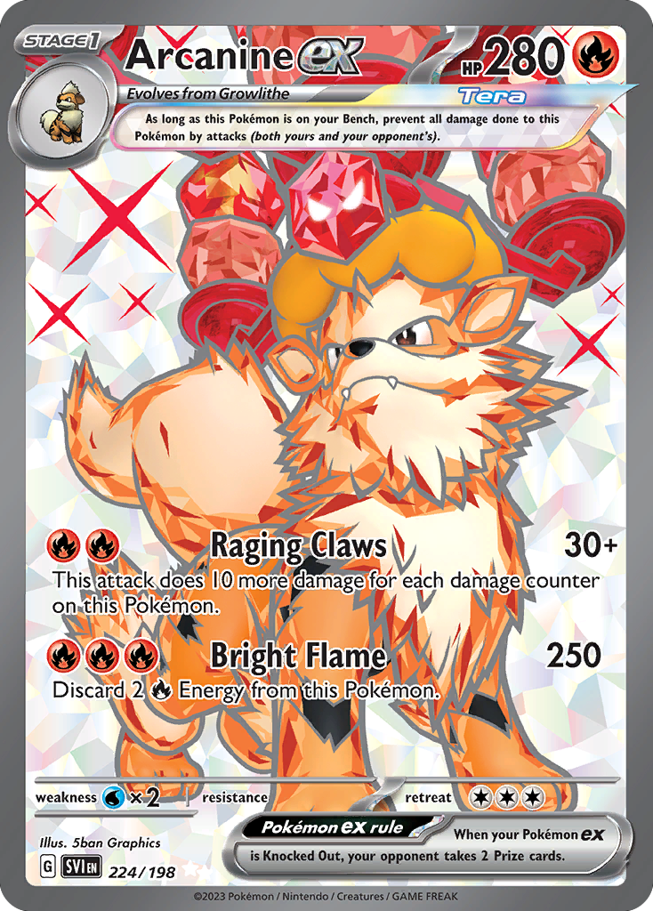 Arcanine ex #224 Scarlet & Violet