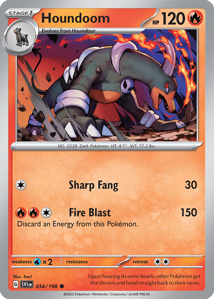 Houndoom #34 Scarlet & Violet
