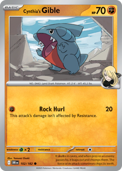 Cynthia's Gible #102 Destined Rivals