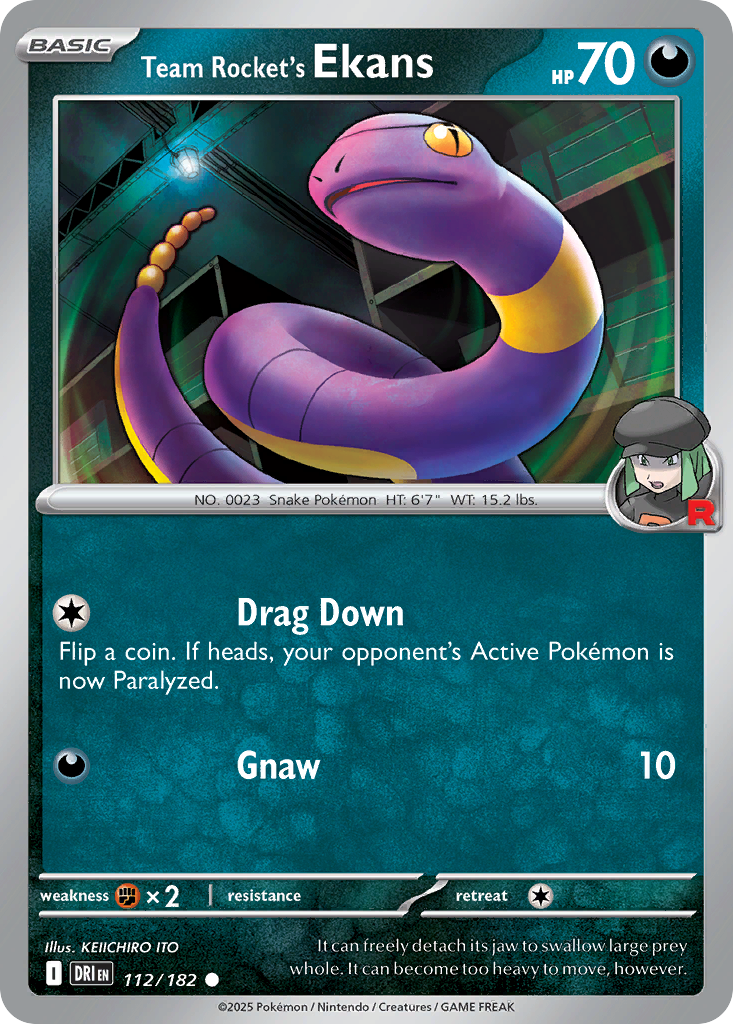 Team Rocket's Ekans #112 Destined Rivals