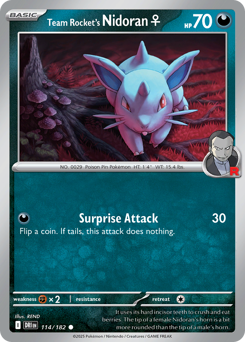 Team Rocket's Nidoran♀ #114 Destined Rivals