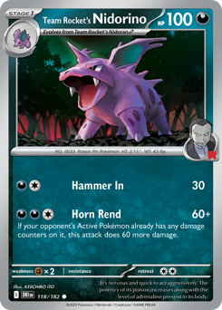 Team Rocket's Nidorino #118 Destined Rivals