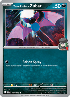 Team Rocket's Zubat #120 Destined Rivals