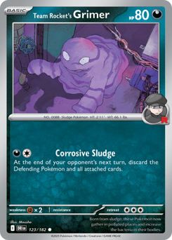 Team Rocket's Grimer #123 Destined Rivals