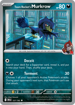 Team Rocket's Murkrow #127 Destined Rivals