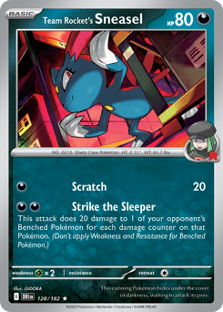 Team Rocket's Sneasel #128 Destined Rivals