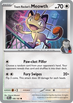 Team Rocket's Meowth #149 Destined Rivals