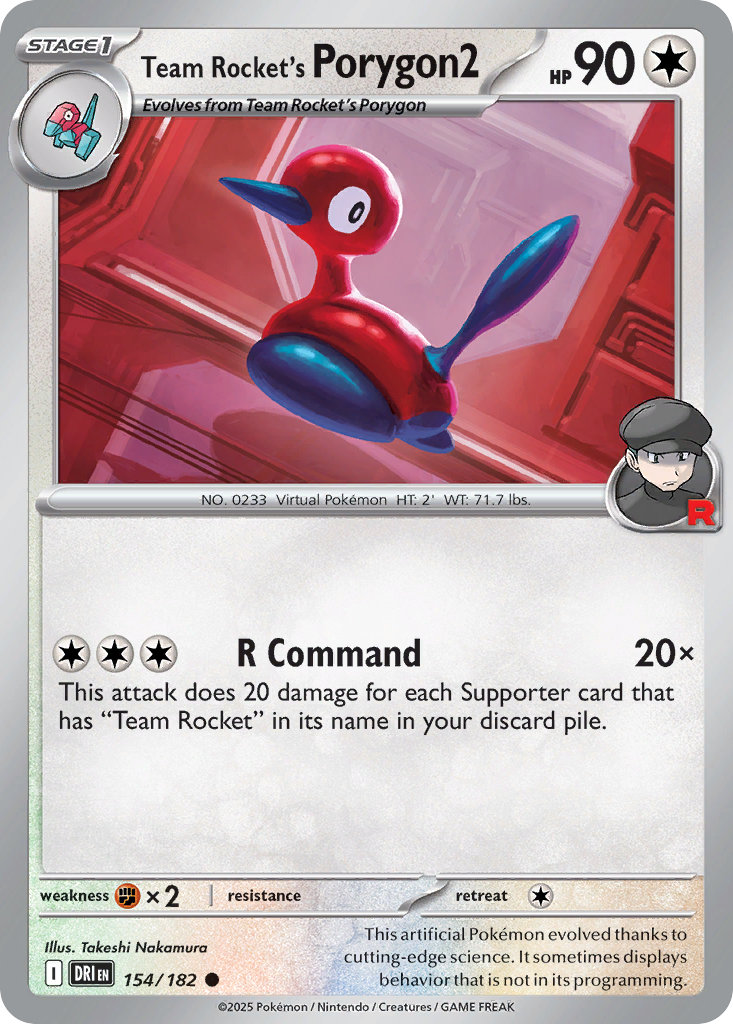 Team Rocket's Porygon2 #154 Destined Rivals