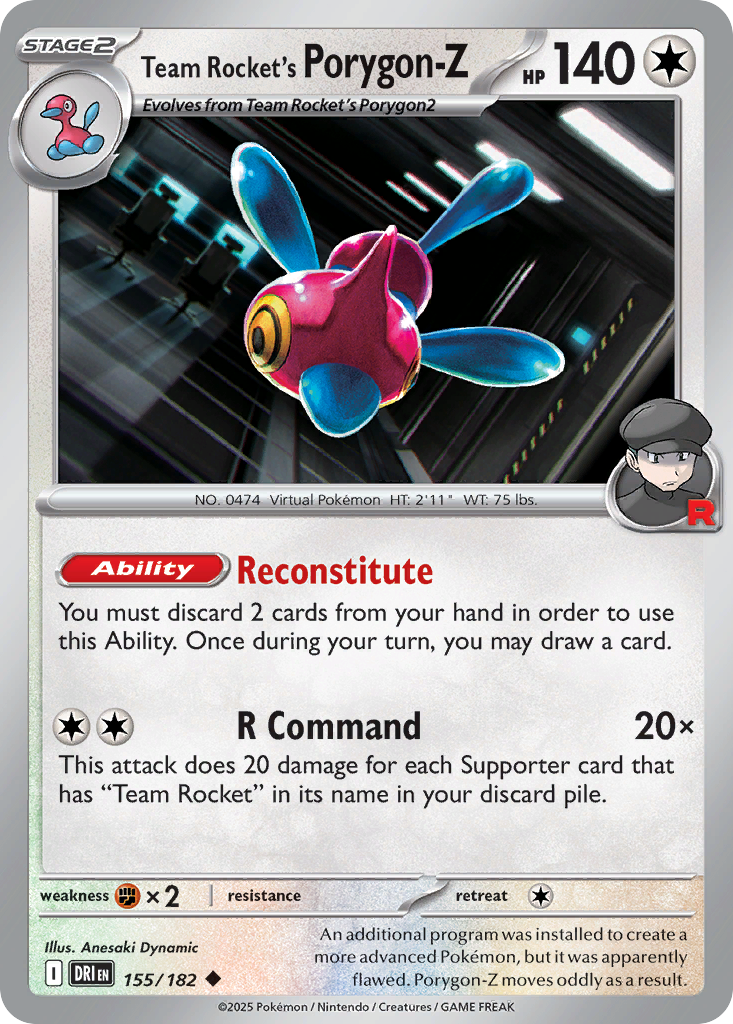Team Rocket's Porygon-Z #155 Destined Rivals