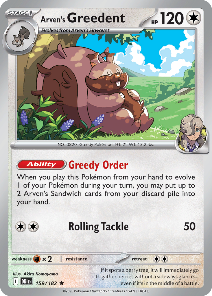 Arven's Greedent #159 Destined Rivals