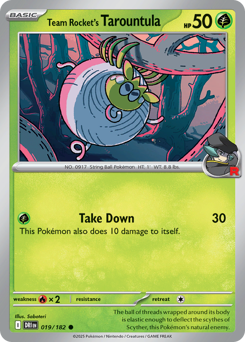 Team Rocket's Tarountula #19 Destined Rivals