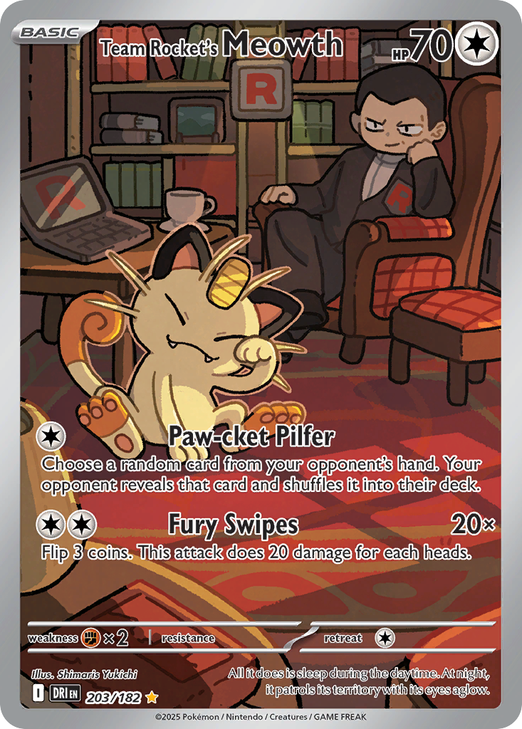 Team Rocket's Meowth #203 Destined Rivals