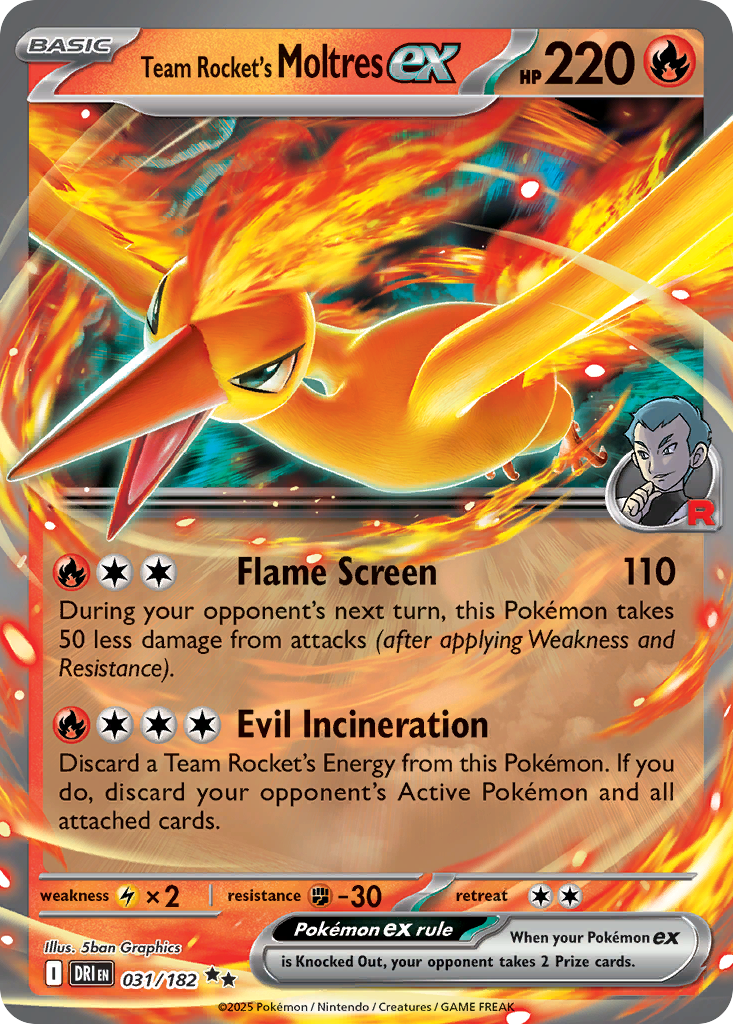 Team Rocket's Moltres ex #31 Destined Rivals