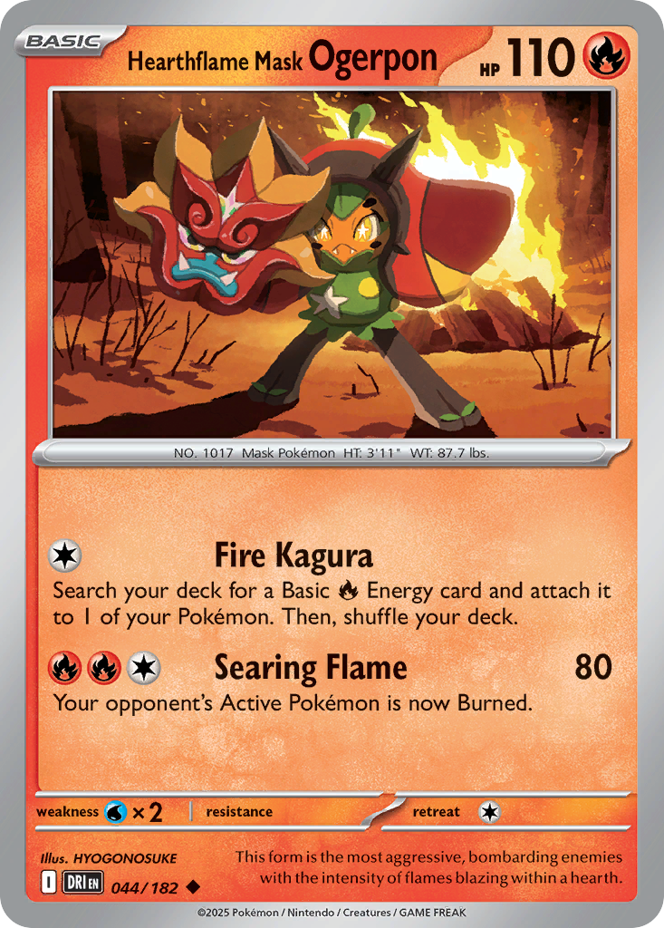 Hearthflame Mask Ogerpon #44 Destined Rivals