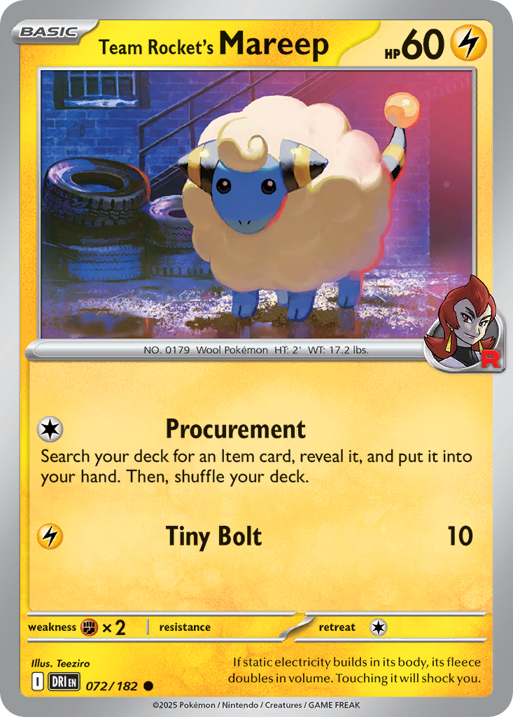 Team Rocket's Mareep #72 Destined Rivals