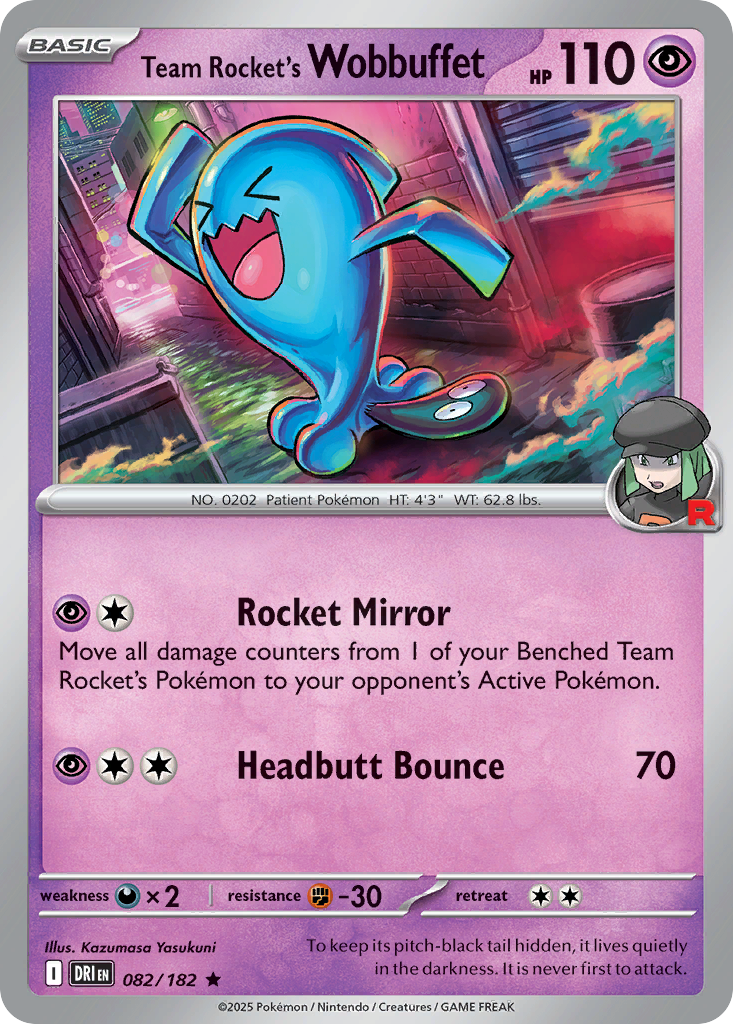 Team Rocket's Wobbuffet #82 Destined Rivals