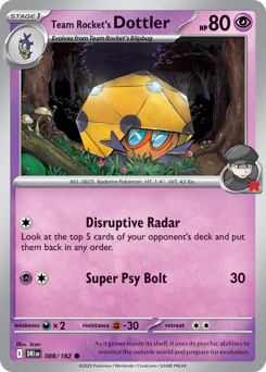 Team Rocket's Dottler #88 Destined Rivals