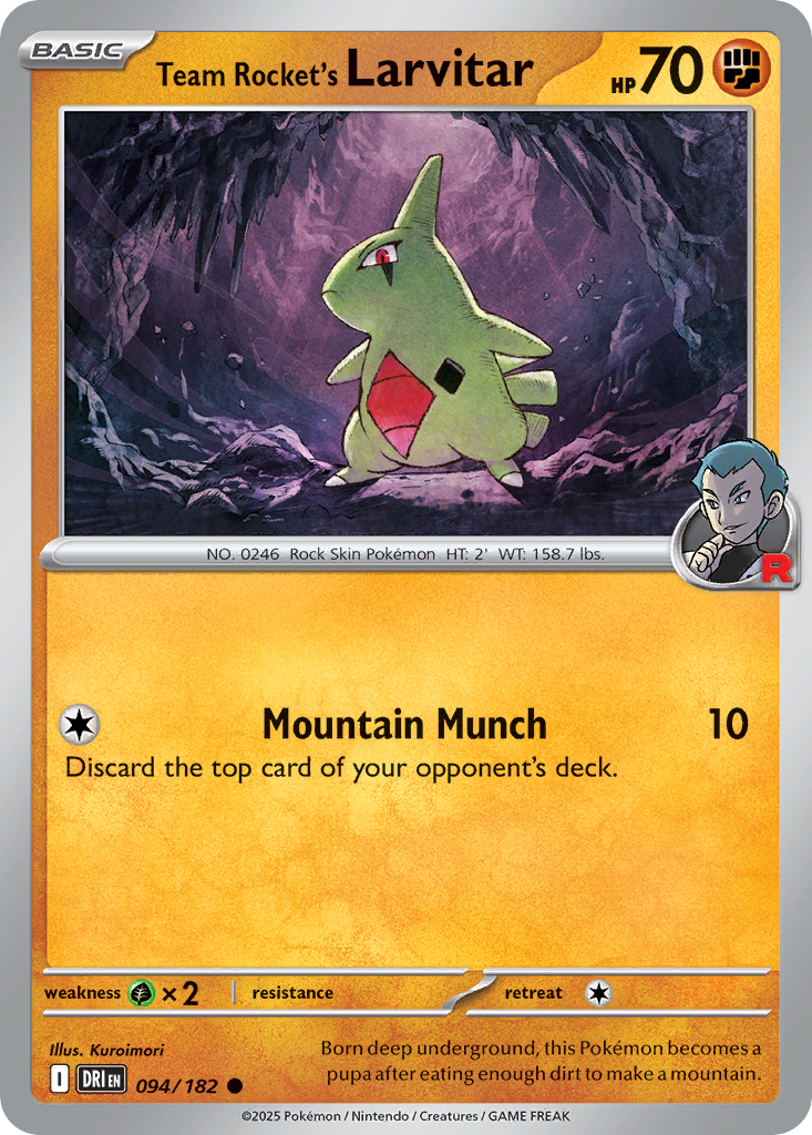 Team Rocket's Larvitar #94 Destined Rivals