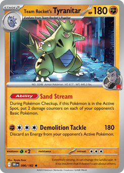 Team Rocket's Tyranitar #96 Destined Rivals