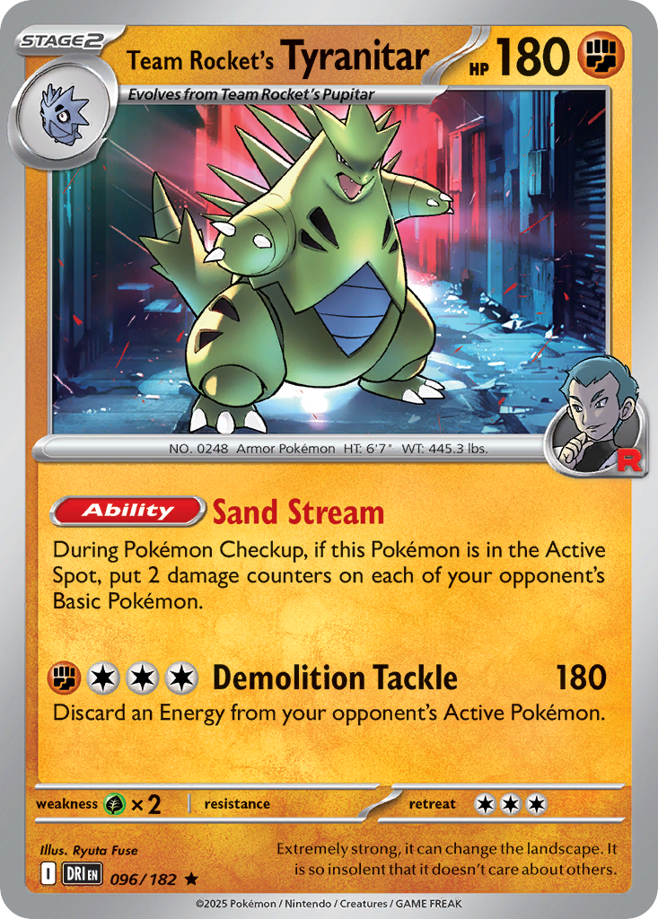 Team Rocket's Tyranitar #96 Destined Rivals