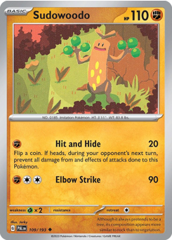 Sudowoodo #109 Paldea Evolved