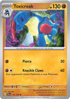 Toxicroak #115 Paldea Evolved