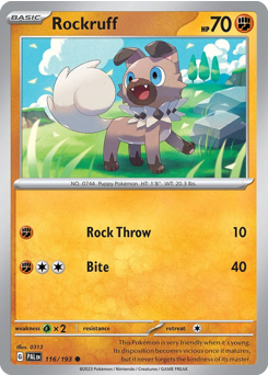 Rockruff #116 Paldea Evolved