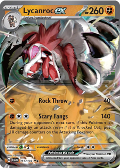 Lycanroc ex #117 Paldea Evolved
