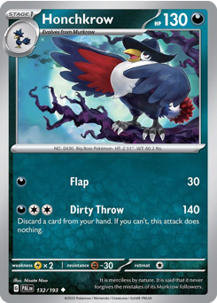 Honchkrow #132 Paldea Evolved