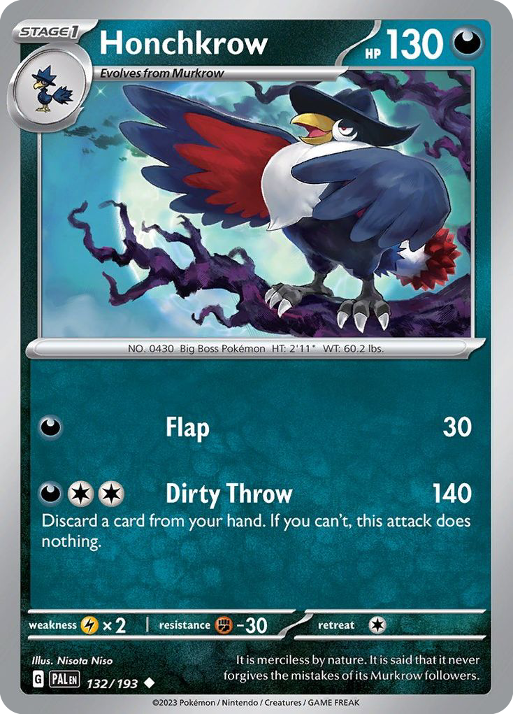Honchkrow #132 Paldea Evolved