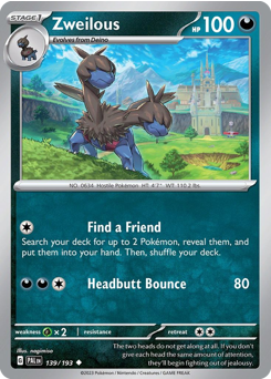 Zweilous #139 Paldea Evolved