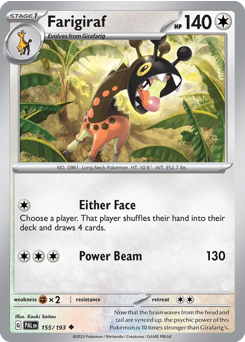 Farigiraf #155 Paldea Evolved