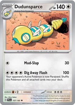 Dudunsparce #157 Paldea Evolved