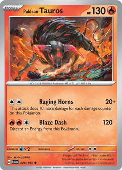 Paldean Tauros #28 PSA 10