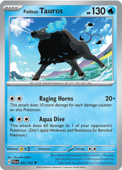 Paldean Tauros Paldea Evolved #41