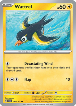 Wattrel #81 Paldea Evolved
